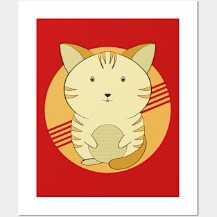 An adorable yellow cat Posters and Art